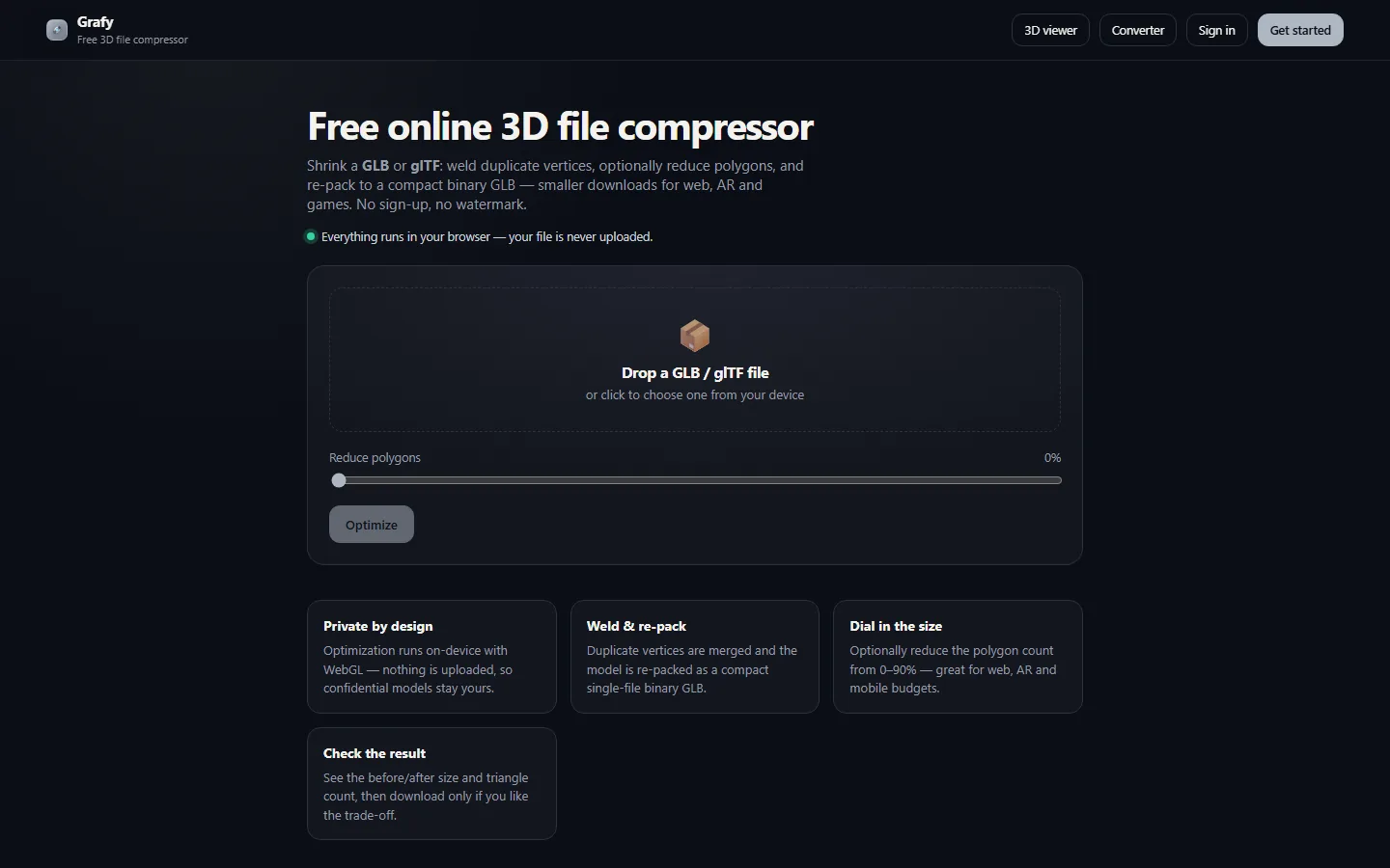 The free 3D compressor